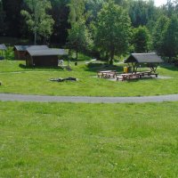 Blick auf die Blockhuetten-Anlage