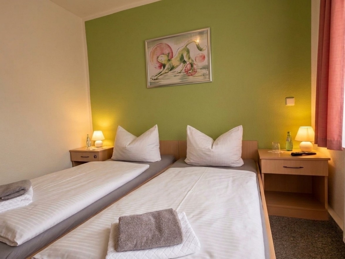 Doppelzimmer im Gästehaus Katze in Gelenau
