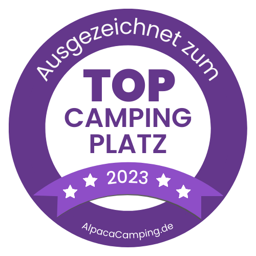 Ausgezeichnet zum TOP Camping Platz von Alpakacamping.de